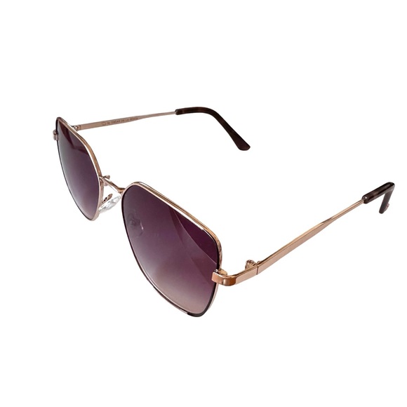 ✂️ SPRING SWEEP SALE OSCAR DE LA RENTA Sunglasses Purple Lens Gold Frame - Picture 3 of 8